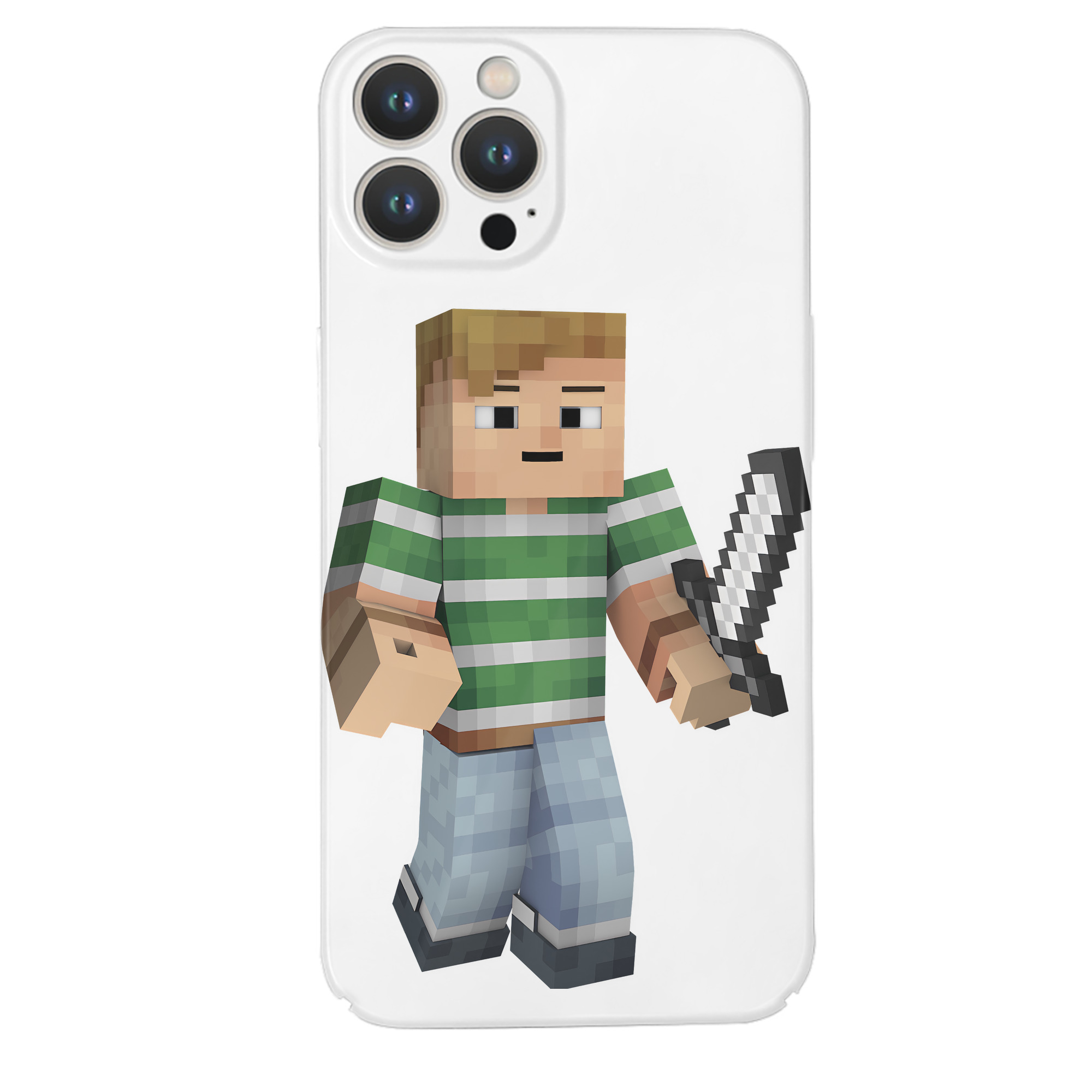 （画像用） マインクラフト ブロックの世界 Minecraft MC Block world 【iPhone 14シリーズ対応】ハードケース